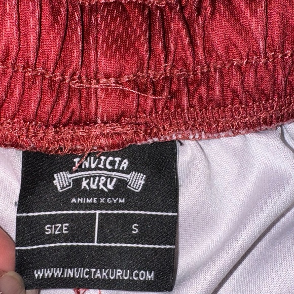 Invicta Kuru Anime x Gym Shorts Mens S Madara Uchiha Naruto Burgundy - Picture 3 of 7